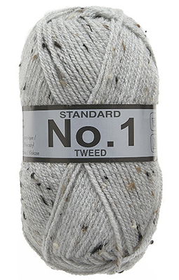 Lammy Yarns No 1 Tweed 620 licht grijs op=op uit collectie 