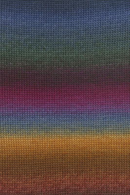 Lang Yarns Mille Colori Baby 845.0206 Multicolour Blue/Brass/Bordeaux op=op uit collectie 