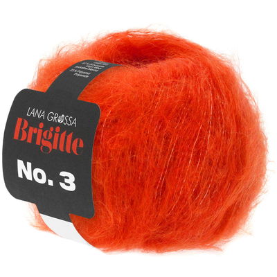Lana Grossa Brigitte no. 3 54 vuurrood oranje opruiming 