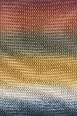 Lang Yarns Merino+ Color 926.0201 Blue/Orange/Brick