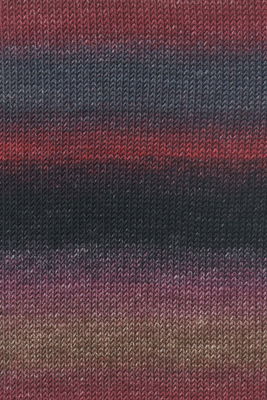 Lang Yarns Merino+ Color 926.0207 Dark Red/Anthracite/Berry