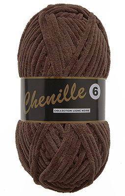 Lammy Yarns Chenille 6 - 112 donker bruin