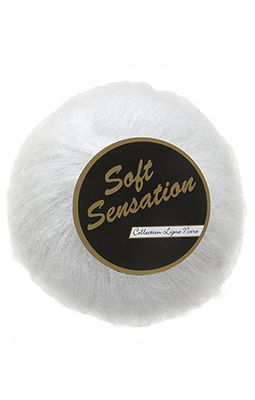 Lammy Yarns - Soft Sensation lurex 601 wit