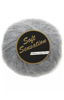 Lammy Yarns - Soft Sensation lurex 605 licht grijs