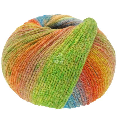 Lana Grossa Pappagallo 6 groen geel oranje aqua opruiming 