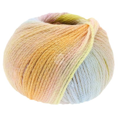 Lana Grossa Pappagallo 8 pastel geel blauw opruiming 