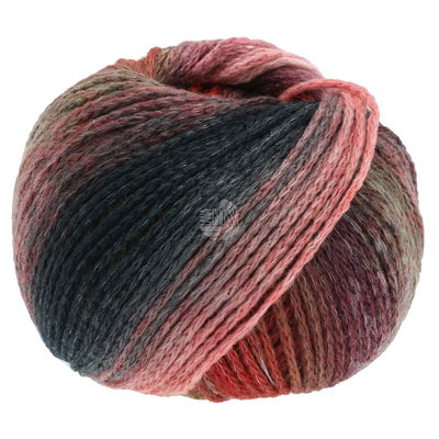 Lana Grossa Pappagallo 10 antraciet roos roze opruiming 