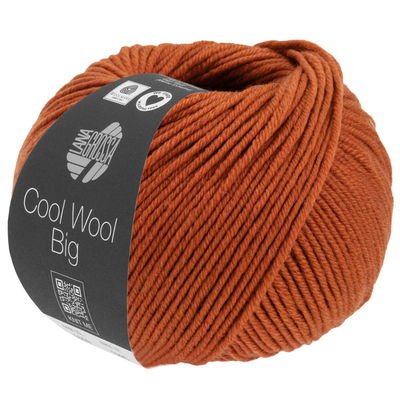 Lana Grossa Cool wool big melange 1608 roest oranje opruiming 