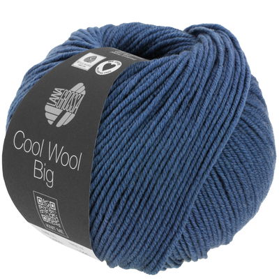 Lana Grossa Cool wool big melange 1655 donkerblauw gemeleerd op=op uit collectie 