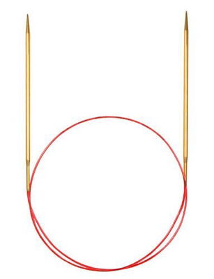 Addi Rondbreinaald LACE 60 cm - nr 5,5 - messing - Wooladdict