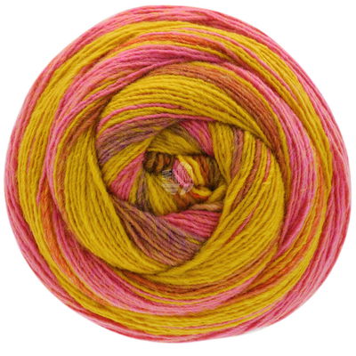 Lana Grossa Gomitolo tosca 164 pink, geel, paars, roze opruiming 