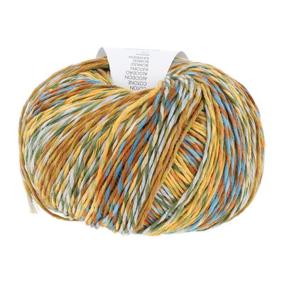 Lang Yarns 1113.0050 Tropical oker oranje geel licht blauw op=op uit collectie 