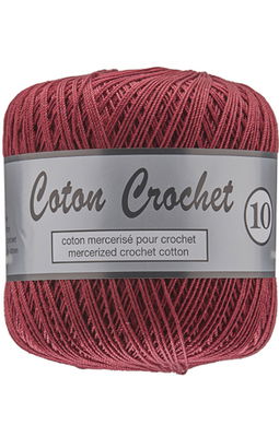 Lammy Yarns Coton crochet NO 10 - 728 steenrood