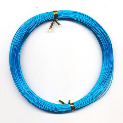 Ijzerdraad 0,7 mm - aqua blauw 25 meter 