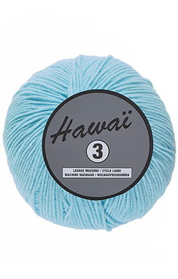 Lammy Yarns - Hawai 3 456 licht aqua blauw op=op uit collectie 