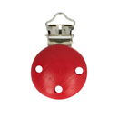 Clip voor speen hout - rood (1 stuk)