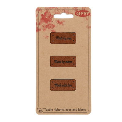 Applicatie skai-leren label assortiment 3 stuks 