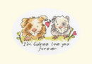 Borduurpakket dieren - I'm Guinea love you forever