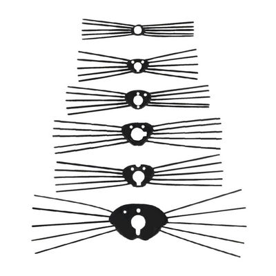 snorharen zwart 112 a 28 mm 1 stuk 