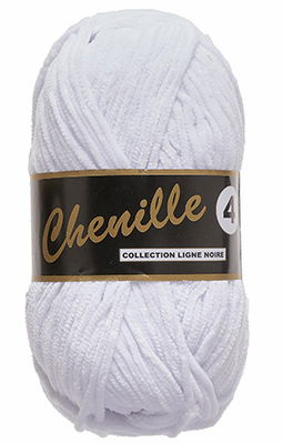 Lammy Yarns - Chenille 4 005 wit