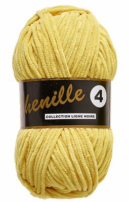 Lammy Yarns - Chenille 4 510 geel
