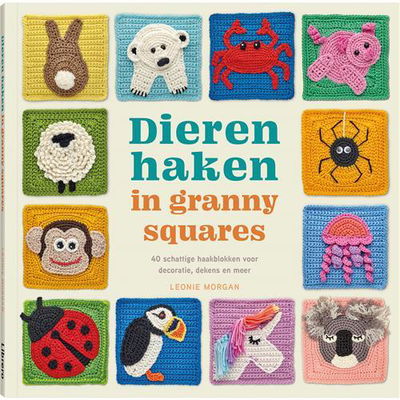 Dieren haken in granny Squares op=op uit collectie 