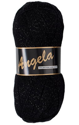 Lammy Yarns Angela lurex 901 zwart op=op uit collectie 