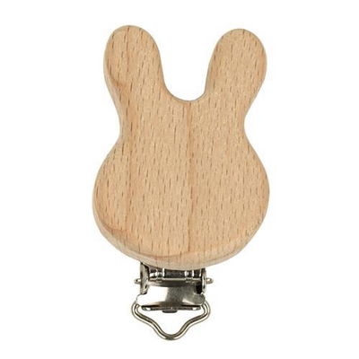 Clip voor speen hout - konijn 1 stuk 