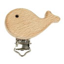 Clip voor speen hout - walvis (1 stuk)