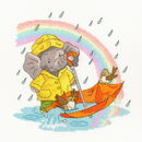 Borduurpakket dieren - The watering hole