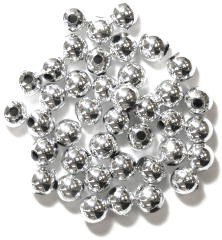 Kraal 8 mm - zilver ca 50 stuks 