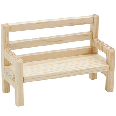 Miniatuur bank 4,5x12x8 cm - 500361