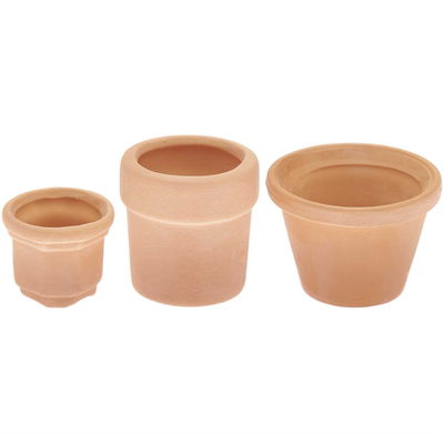 Miniatuur bloempotjes 3 delig - Rico 50535