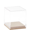 Plastic kubus vierkant 6,5x6x6 cm