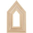 MDF huisjes lijst (6 delig) 100201