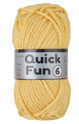 Lammy Yarns Quick Fun 6 - 510 zacht geel op=op uit collectie 