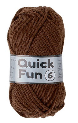 Lammy Yarns Quick Fun 6 - 110 bruin op=op uit collectie 