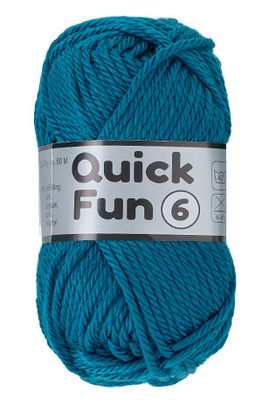 Lammy Yarns Quick Fun 6 - 459 donker aqua blauw op=op uit collectie 