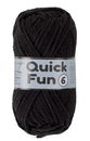 Lammy Yarns Quick Fun 6 - 001 zwart (op=op uit collectie)