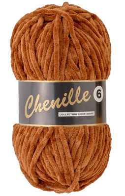 Lammy Yarns Chenille 6 - 114 oranje bruin