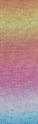 Lang Yarns Mille Colori Socks & Lace Luxe 859.0212 Turguoise/Pink/Yellow