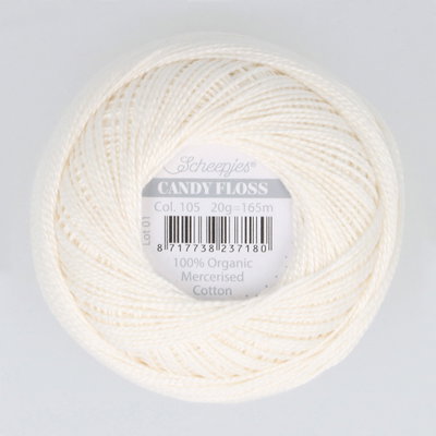 Scheepjes Candy Floss 105 Bridal White op=op uit collectie 