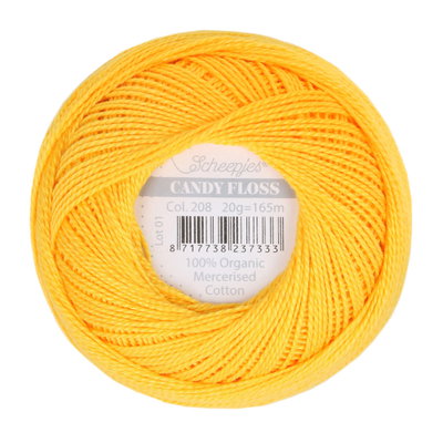 Scheepjes Candy Floss 208 Yellow Gold op=op uit collectie 