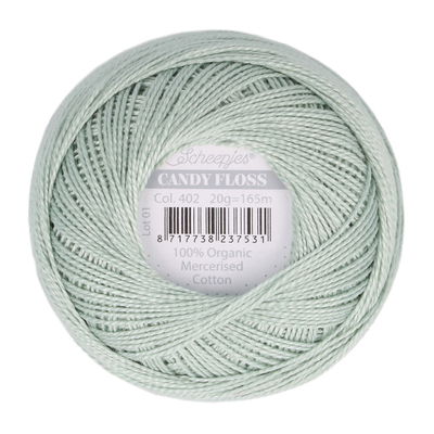 Scheepjes Candy Floss 402 Silver Green op=op uit collectie 