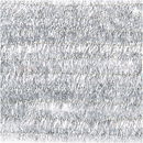 Chenille 9 mm - 50 cm glitter zilver (10 stuks)