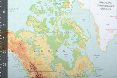 Paneel Stretch Katoen Wereldkaart Oud Groen paneel 