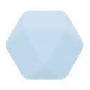 kraal hout hexagon 17 mm 258 licht blauw (5 kralen)