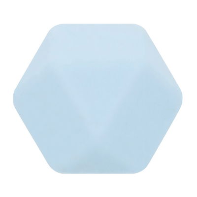 kraal hout hexagon 17 mm 258 licht blauw 5 kralen 