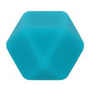 kraal hout hexagon 17 mm 287 aqua blauw (5 kralen)