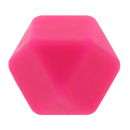kraal hout hexagon 17 mm 786 roze pink (5 kralen)